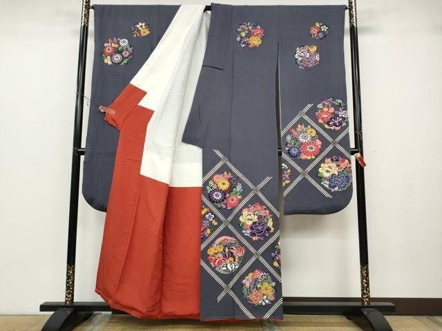 平和屋着物●江戸紅型　五味桂子　訪問着　古都の華　反端付き　正絹　逸品　DABD1399ps 1567420.jpg