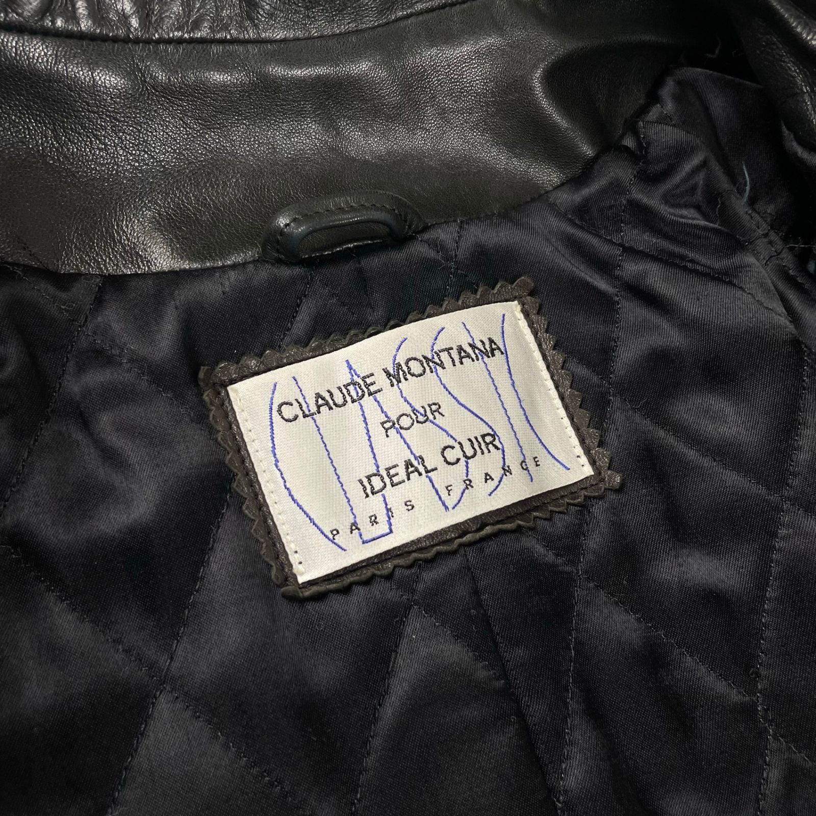CLAUDE MONTANA クロードモンタナ / アーカイブレザーコート ブラック