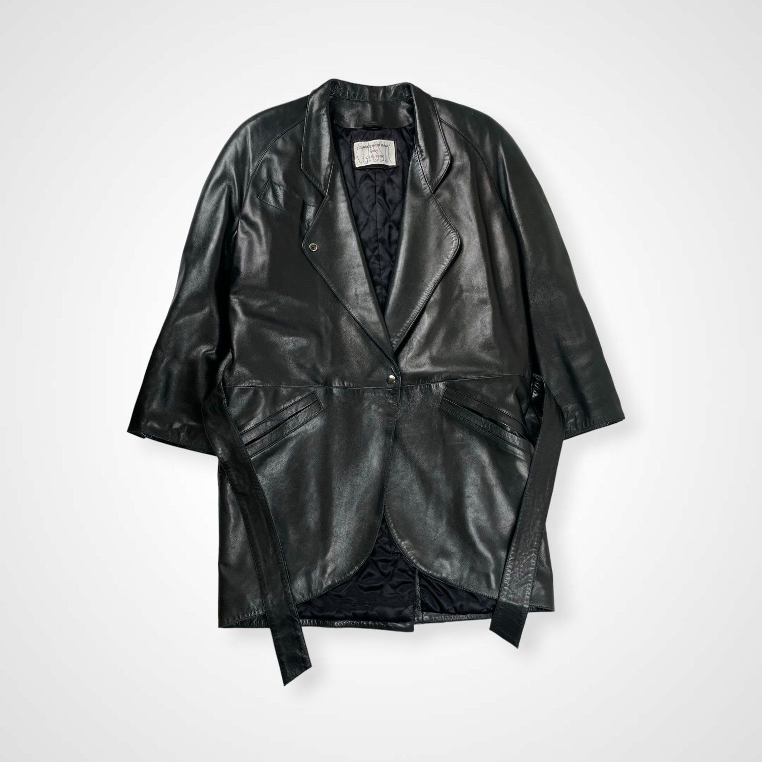 CLAUDE MONTANA クロードモンタナ / アーカイブレザーコート ブラック