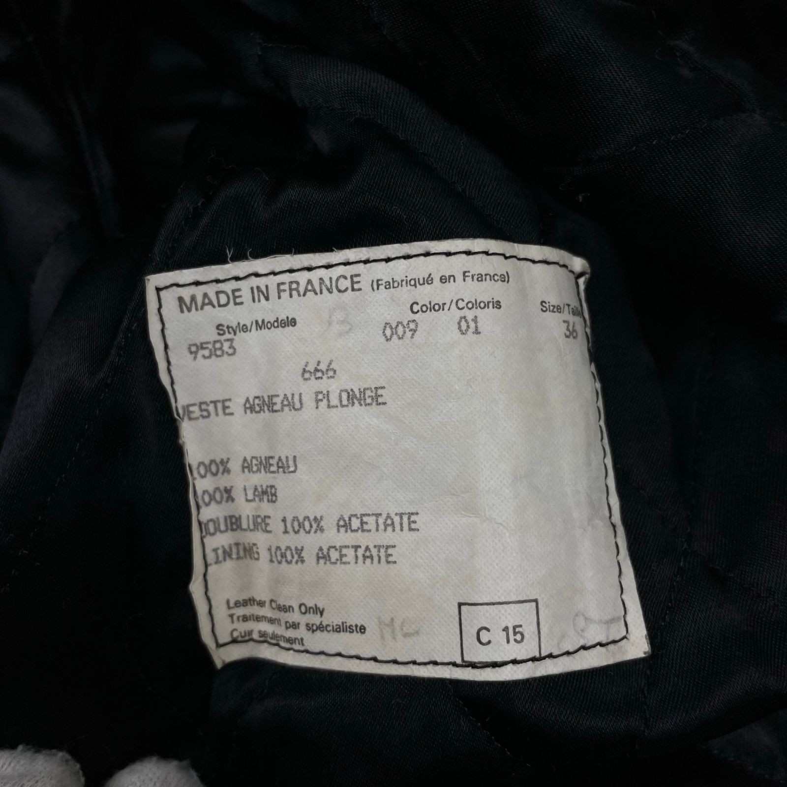 CLAUDE MONTANA クロードモンタナ / アーカイブレザーコート ブラック