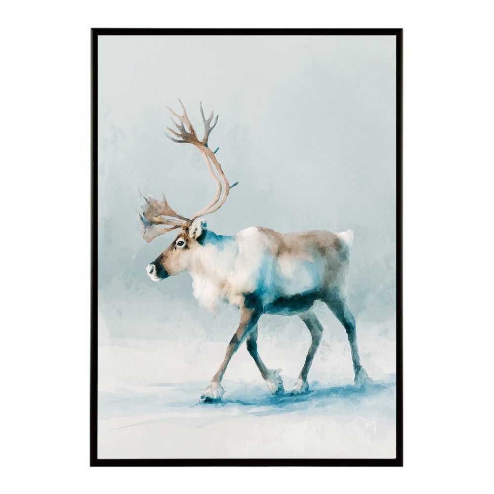 B1サイズ（約73x103cm）】【lm-poster-8493】【フレーム付き】トナカイ