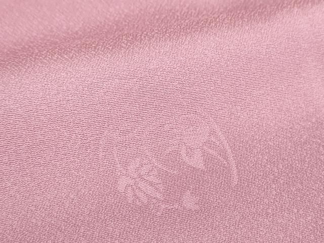 平和屋着物●染色工芸作家　本郷葵虹　小紋　花丸地紋　暈し染め　桃花色　正絹　逸品　DABA1936ps 平和屋着物○染色工芸作家 本郷葵虹 小紋 花丸地紋 暈し染め 桃花色
