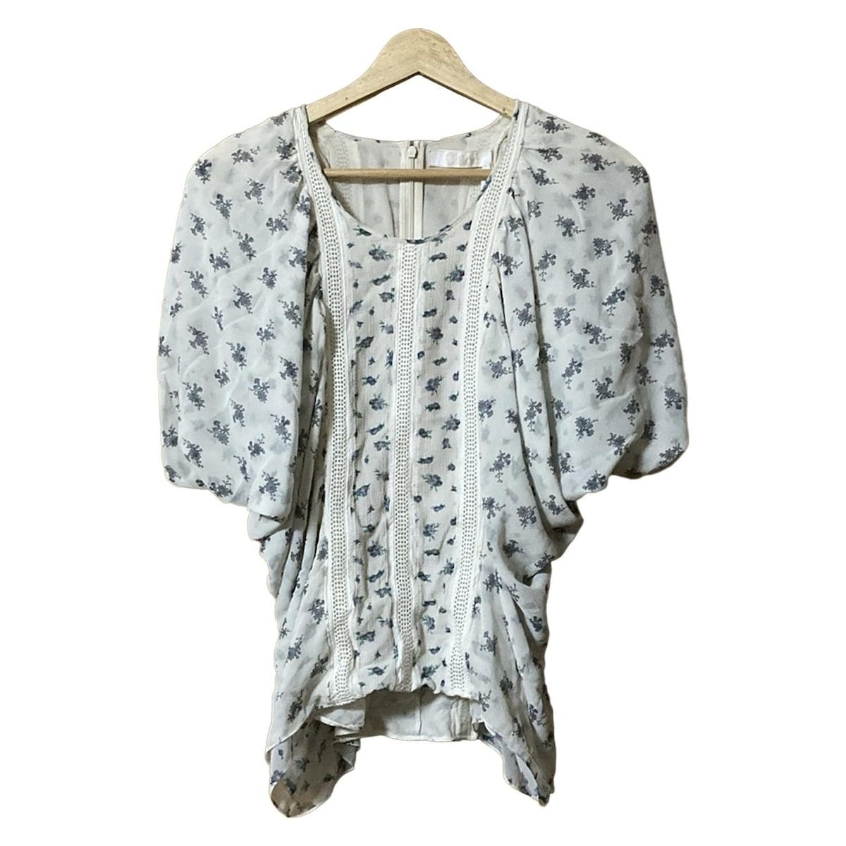 Chloé クロエ 花柄 五分袖ブラウスChloe(クロエ) 半袖シャツブラウス