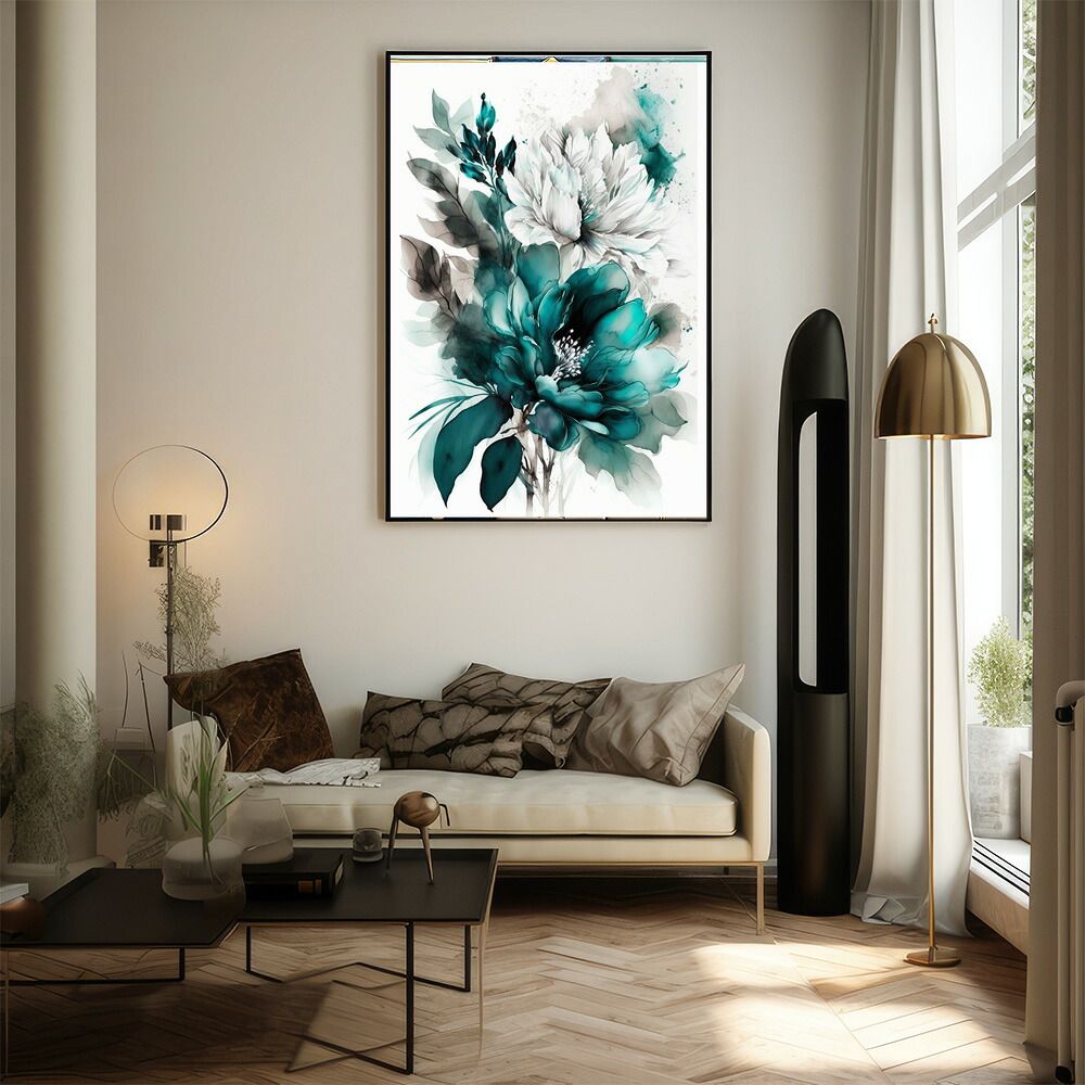 A0サイズ（約84x119cm）】【lm-poster-850】【フレーム付き】花柄