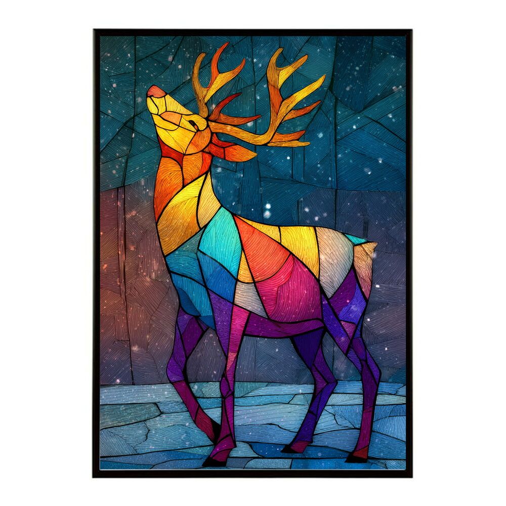 A0サイズ（約84x119cm）】【lm-poster-8522】【フレーム付き】トナカイ