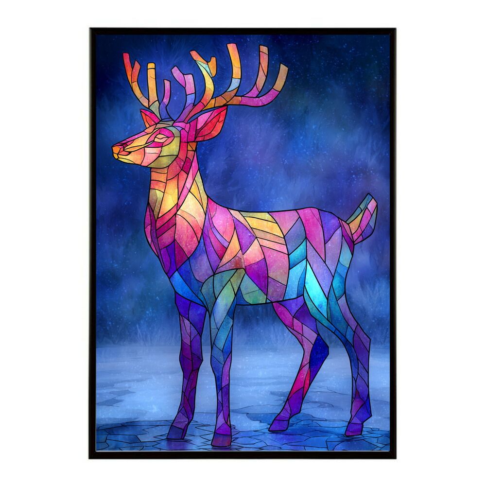 B1サイズ（約73x103cm）】【lm-poster-8526】【フレーム付き】トナカイ