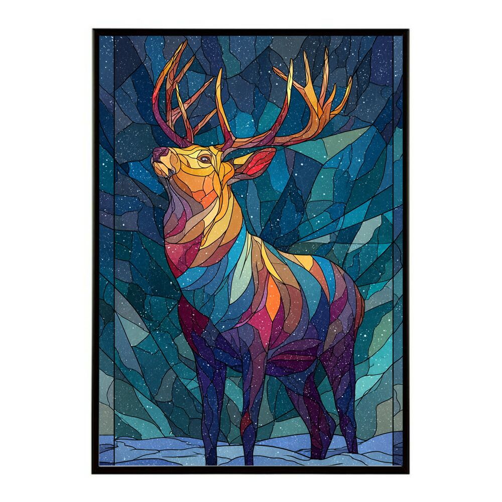 B1サイズ（約73x103cm）】【lm-poster-8535】【フレーム付き】トナカイ