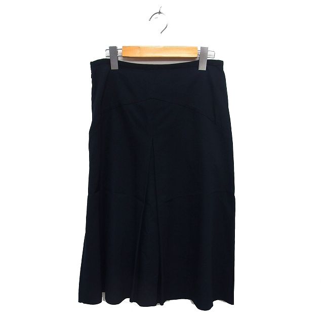 【美品】マーガレットハウエルコットン タック フレアスカート 黒 マーガレットハウエル MARGARET HOWELL タック フレア スカート ロング