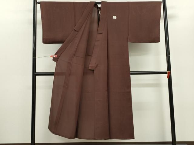 平和屋着物＊夏物 男性 色紋付 絽 焦茶色 正絹 逸品 CABB9608ze - メルカリ