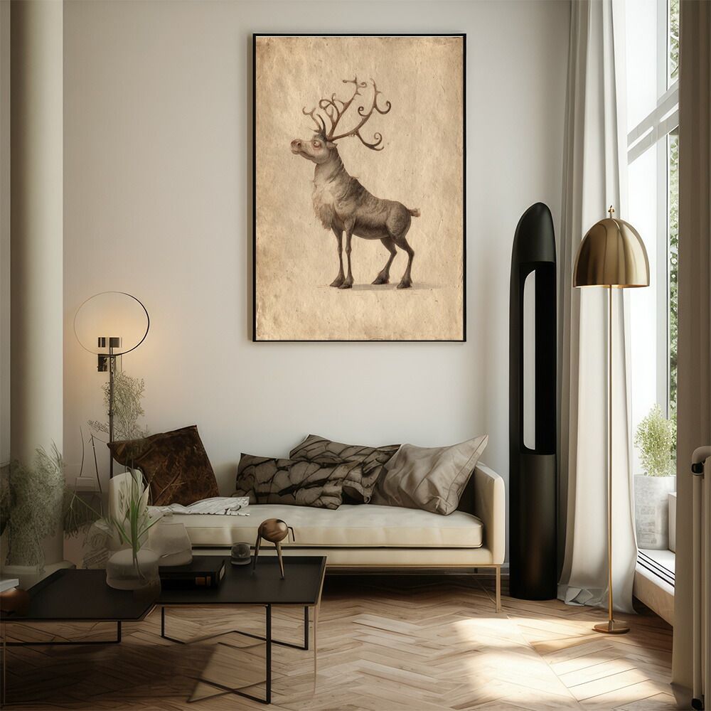 【未使用】LANY 特大ポスター A1サイズ（約59x84cm）】【lm-poster-8600】【フレーム付き】トナカイ