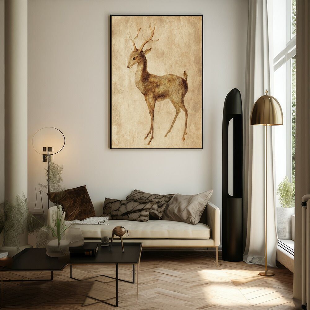 【未使用】LANY 特大ポスター B3サイズ（約36x51cm）】【lm-poster-8615】【フレーム付き】トナカイ