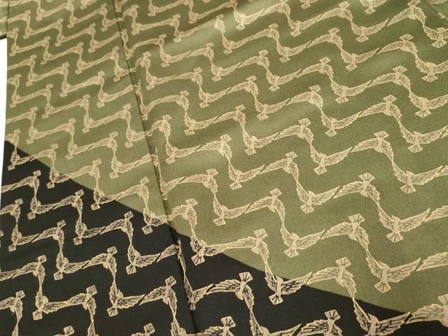 平和屋着物○染色作家 斉藤三才 訪問着 三才鳥 金彩 正絹 逸品