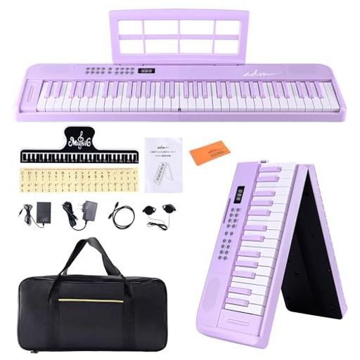 新品】電子ピアノ 61鍵 折りたたみ式 ダブルフォールド 電子キーボード