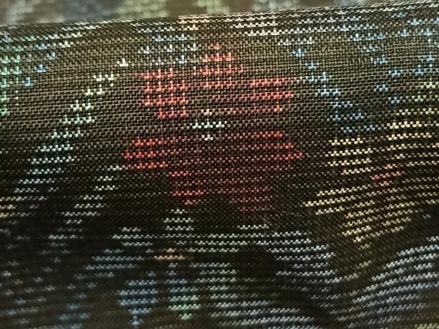 平和屋着物○本場大島紬 カタス7マルキ 草花間道 正絹 逸品 AABE5792fy