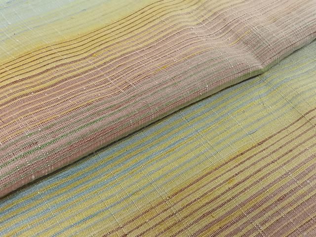 平和屋着物▽紅花紬 単衣 米沢 横段文 正絹 逸品 AABF0107jh - メルカリ