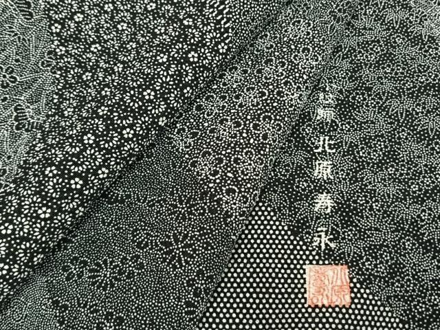 平和屋着物○小紋師 北原寿永 江戸小紋 百柄 正絹 逸品 AABE5812fy