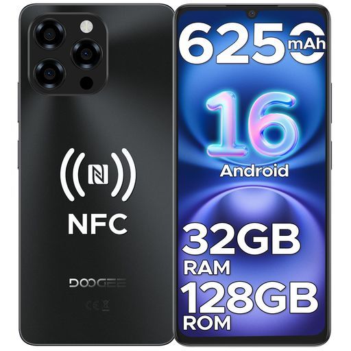Android 16♥SIMフリースマホ 32GB+128GB 2TB拡張 Android16SIMフリースマホ世界初登場】DOOGEENote58Android16スマホ