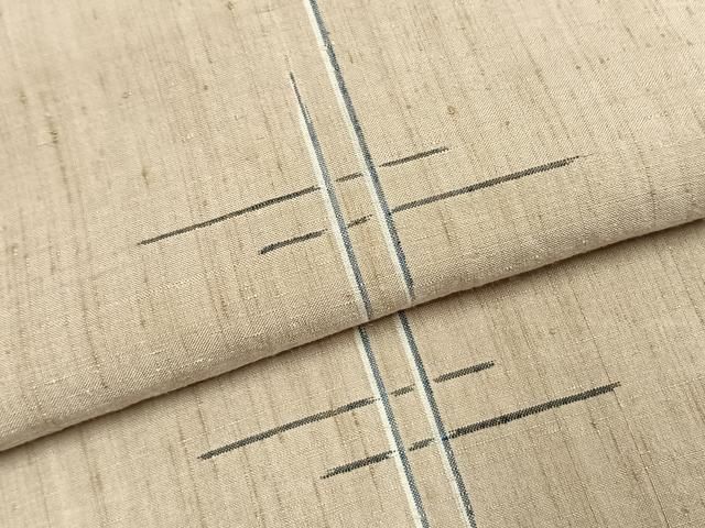 平和屋着物▽日本工芸会正会員 秋山眞和 綾の手紬 手織 本藍染 単衣