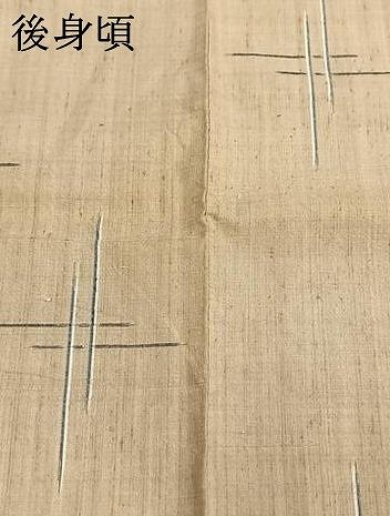 平和屋着物▽日本工芸会正会員 秋山眞和 綾の手紬 手織 本藍染 単衣