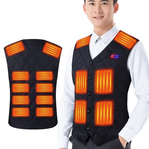 [NORAUI] 電熱ベスト 加熱ベスト 16箇所発熱 ヒーター USB給電 ヒートジャケット 前後独立スイッチ 3段階温度調整 伸縮性 速暖 保温 丸洗い (JP, アルファベット, 4XL, ブラック(本体のみ)) Noraui]電熱ベスト加熱ベスト16箇所発熱ヒーターUSB給電ヒート