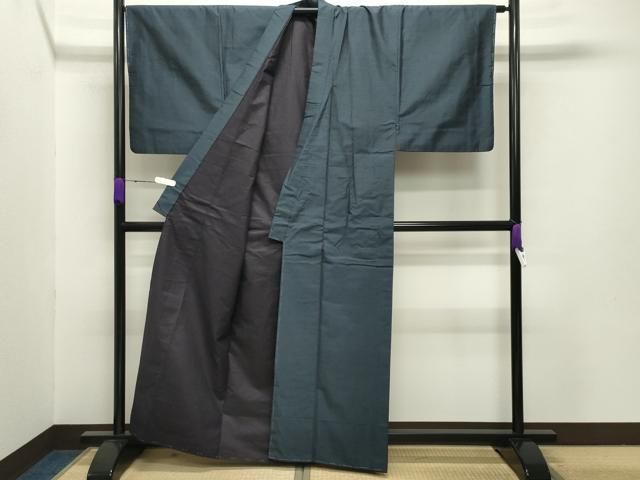 平和屋着物○男性 本場大島紬 アンサンブル・長襦袢セット 80亀甲 総