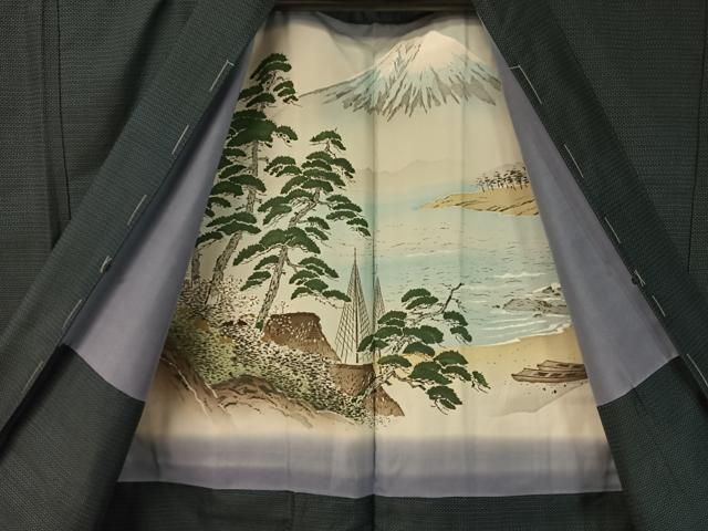 平和屋着物○男性 本場大島紬 アンサンブル 100亀甲 総詰め キング