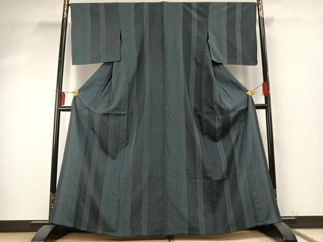 平和屋着物▽お召 単衣 間道 正絹 逸品 未使用 AABE5774fy - メルカリ