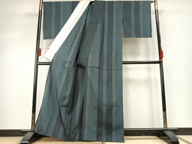 平和屋着物▽お召 単衣 間道 正絹 逸品 未使用 AABE5774fy - メルカリ