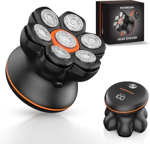 MAXGROOMスキンヘッド用シェーバー7Dスキンヘッドマグネット着脱式坊主 