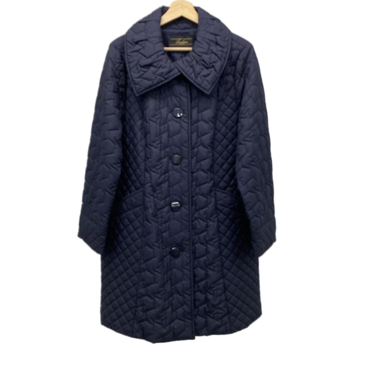 【yym】レリアン　キルティング　ミドル丈コート　ネイビー　13plus yym】レリアン キルティング ミドル丈コート ネイビー 13plus レリアン