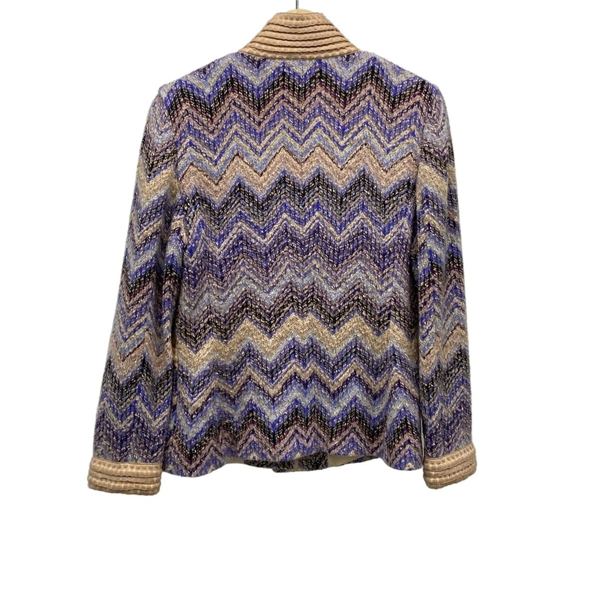 現行/極美品　MISSONI ミッソーニ　ニット　ジャケット　ネイビー　イタリア MISSONI(ミッソーニ) ジャケット サイズ46 L レディース美品