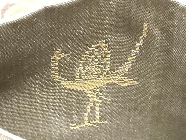 平和屋着物○西陣 白綾苑大庭 六通柄袋帯 片輪車花文 金糸 正絹 逸品