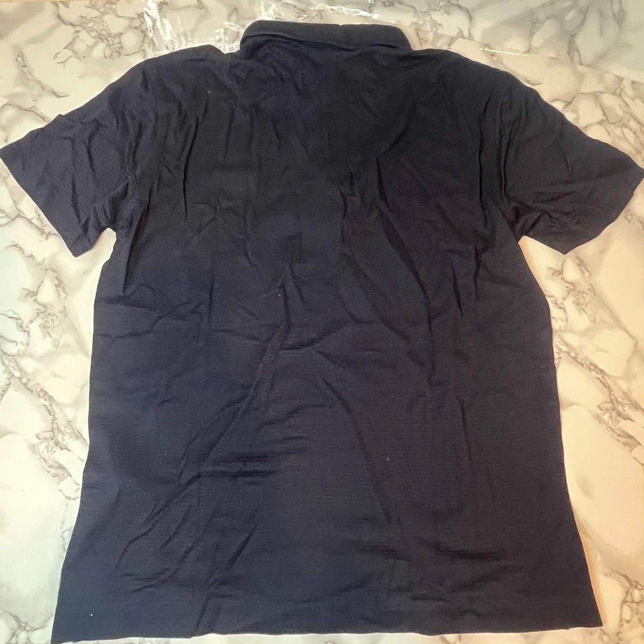 良品】バーバリー BURBERRY 半袖 ポロシャツ M ネイビー 鹿の子 刺繍