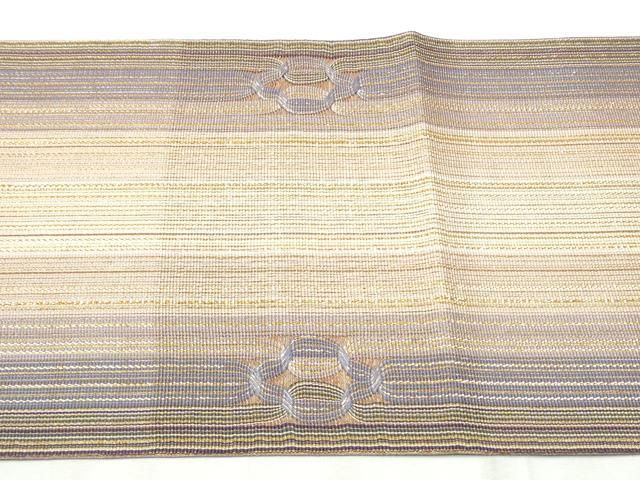 平和屋着物○ひなや工房 くむ・あむ・おる 伊豆蔵明彦 両面 太鼓柄袋帯