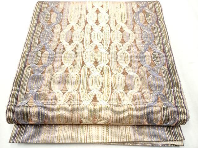 平和屋着物○ひなや工房 くむ・あむ・おる 伊豆蔵明彦 両面 太鼓柄袋帯