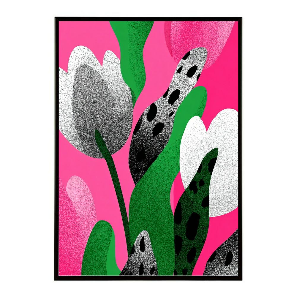 【A1サイズ（約59x84cm）】【lm-poster-8751】【フレーム付き】ミステリーフラワー 花 絵画 アート モダン インテリア おしゃれ プリントポスター フォト イラスト お洒落