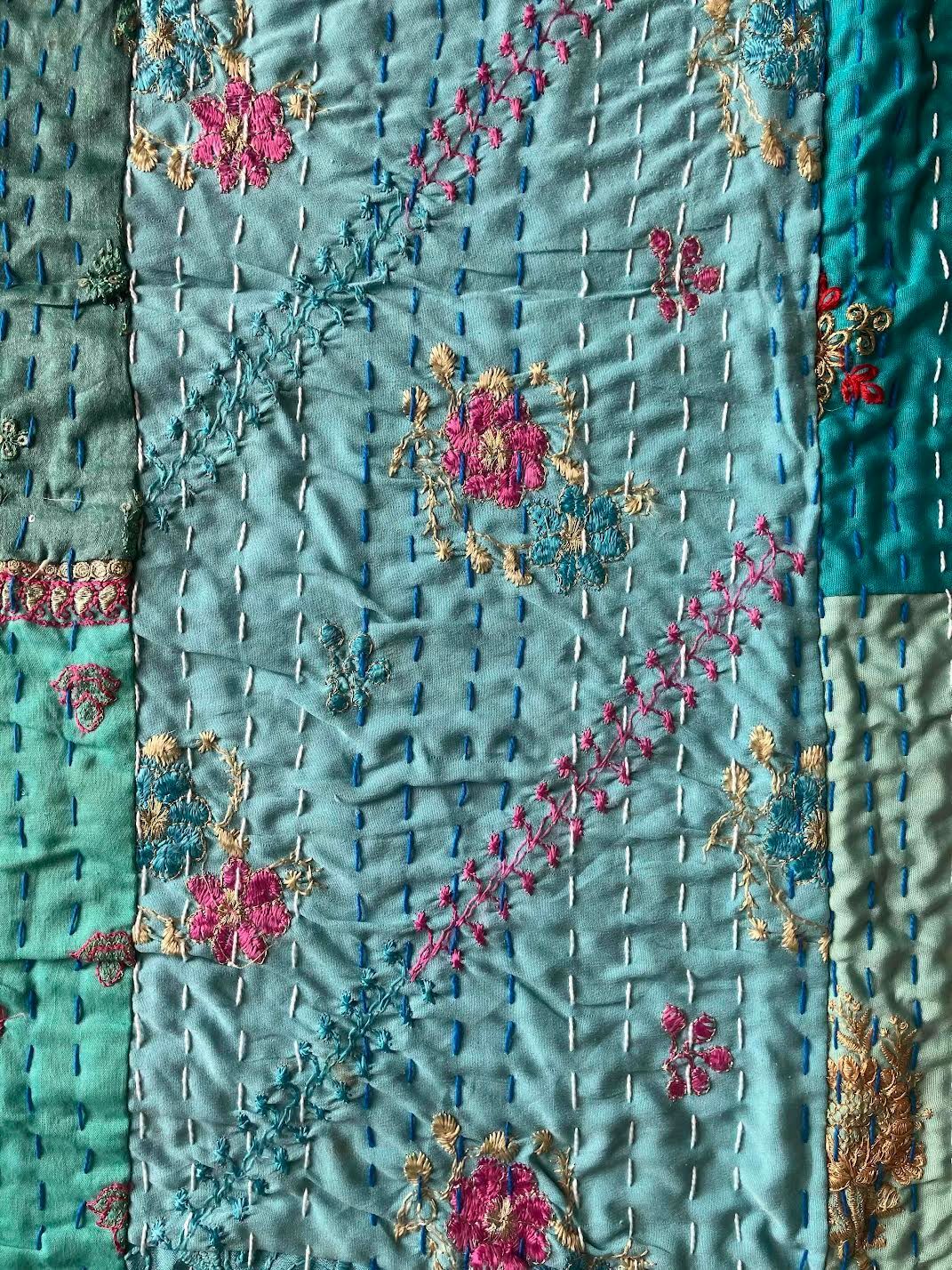 カンタキルト マルチカバー サリーパッチワーク #27 BLUE - メルカリ