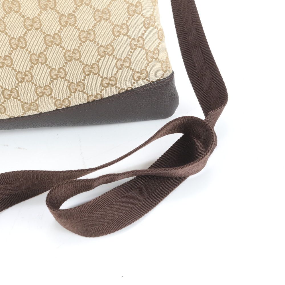 グッチ GG キャンバス レザー ショルダーバッグ メッセンジャー保存袋付き GUCCI（グッチ） GGキャンバス ショルダーバッグ メッセンジャーバッグ