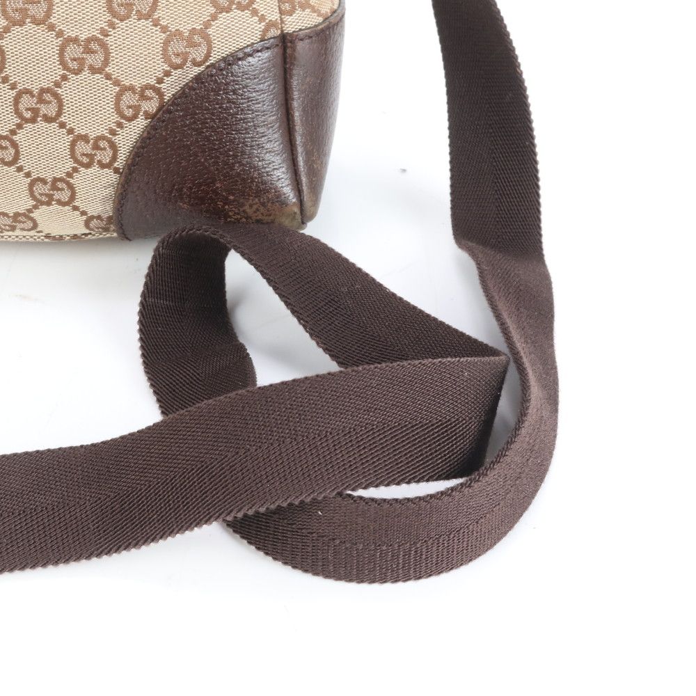 グッチ GG キャンバス 114273 レザー ショルダーバッグ 斜め掛け