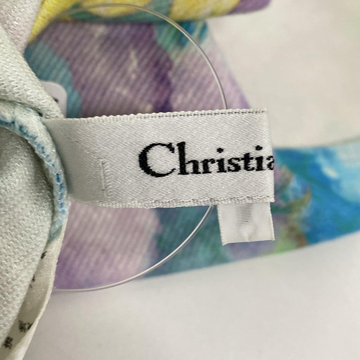 【美品】Christian Dior 花柄 ノースリーブ カットソー M ディオール/クリスチャンディオール ノースリーブカットソー サイズ11