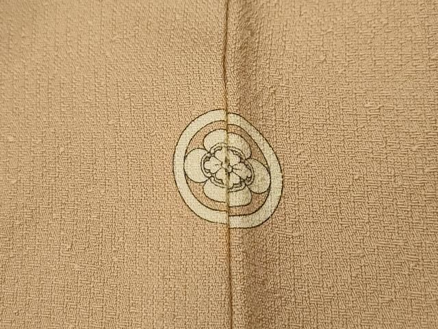 平和屋着物□上質な色無地 浮舟 紋意匠 洗柿色 正絹 逸品 AABD5458sx