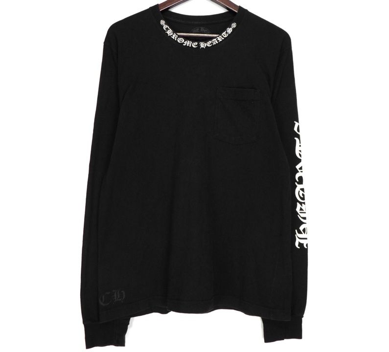 クロムハーツ CHROME HEARTS 【 Neck Logo LS TEE 】 ネックロゴ 袖
