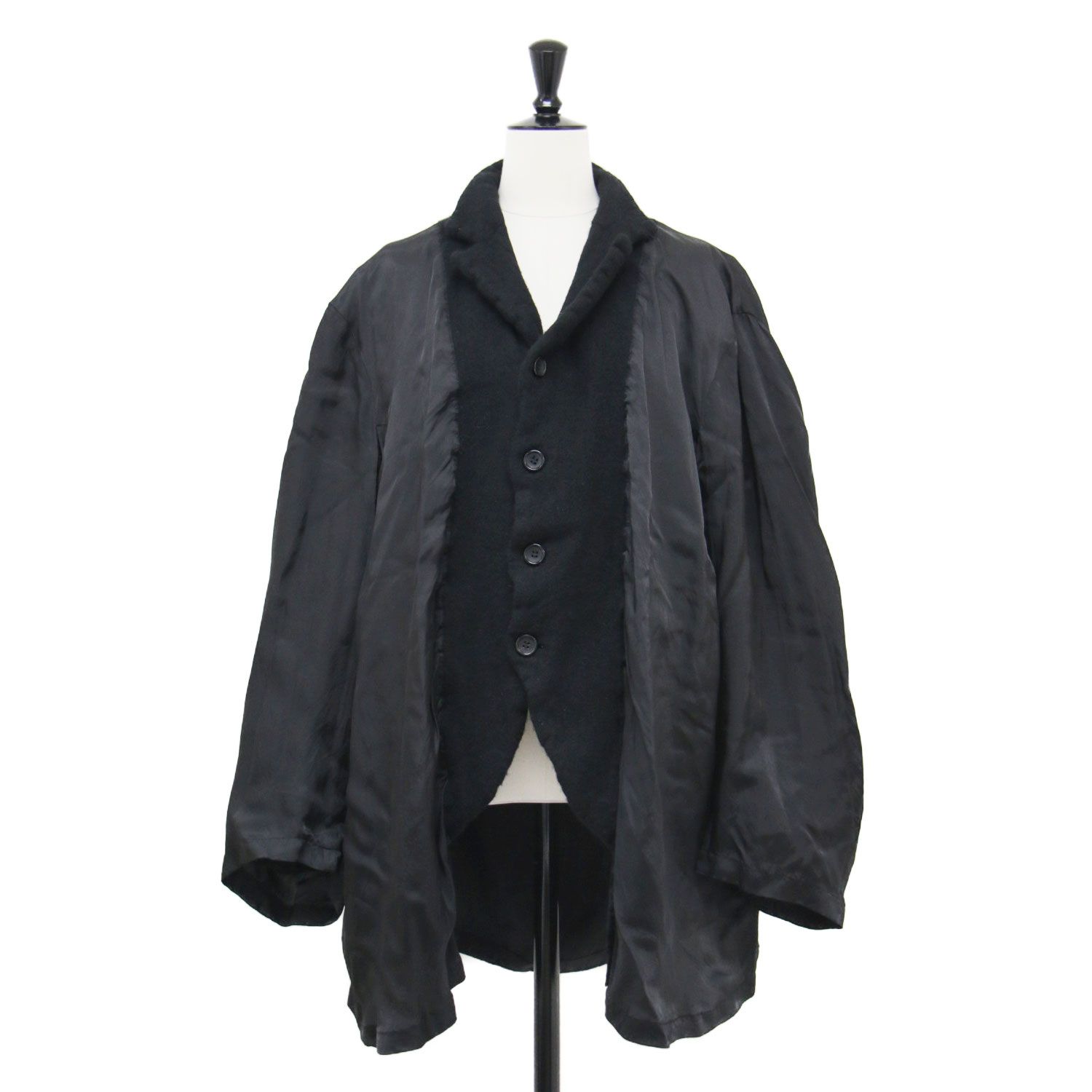 コムデギャルソンオム　インサイドアウト　テーラードジャケット　黒　サイズS コムデギャルソンオム インサイドアウト テーラードジャケット 黒