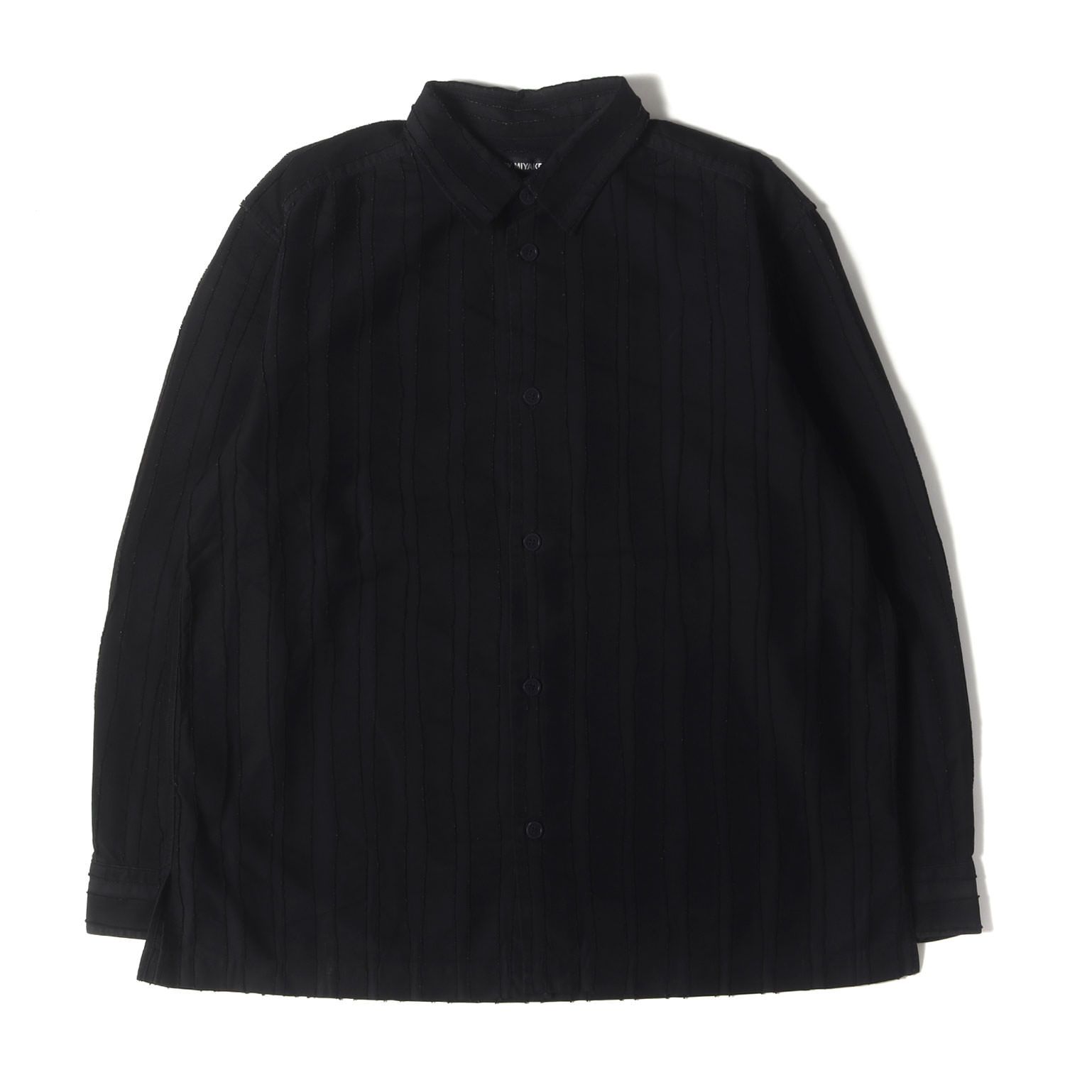 メンズ ISSEY MIYAKE イッセイミヤケ シャツ ブラック 黒 サイズ:4