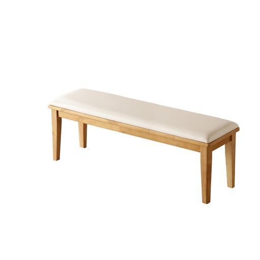 オーク材　ダイニングベンチ スタッズ 合皮 ダイニングベンチ合成皮革(PVC)幅125x奥行35x高さ44cmオーク473946