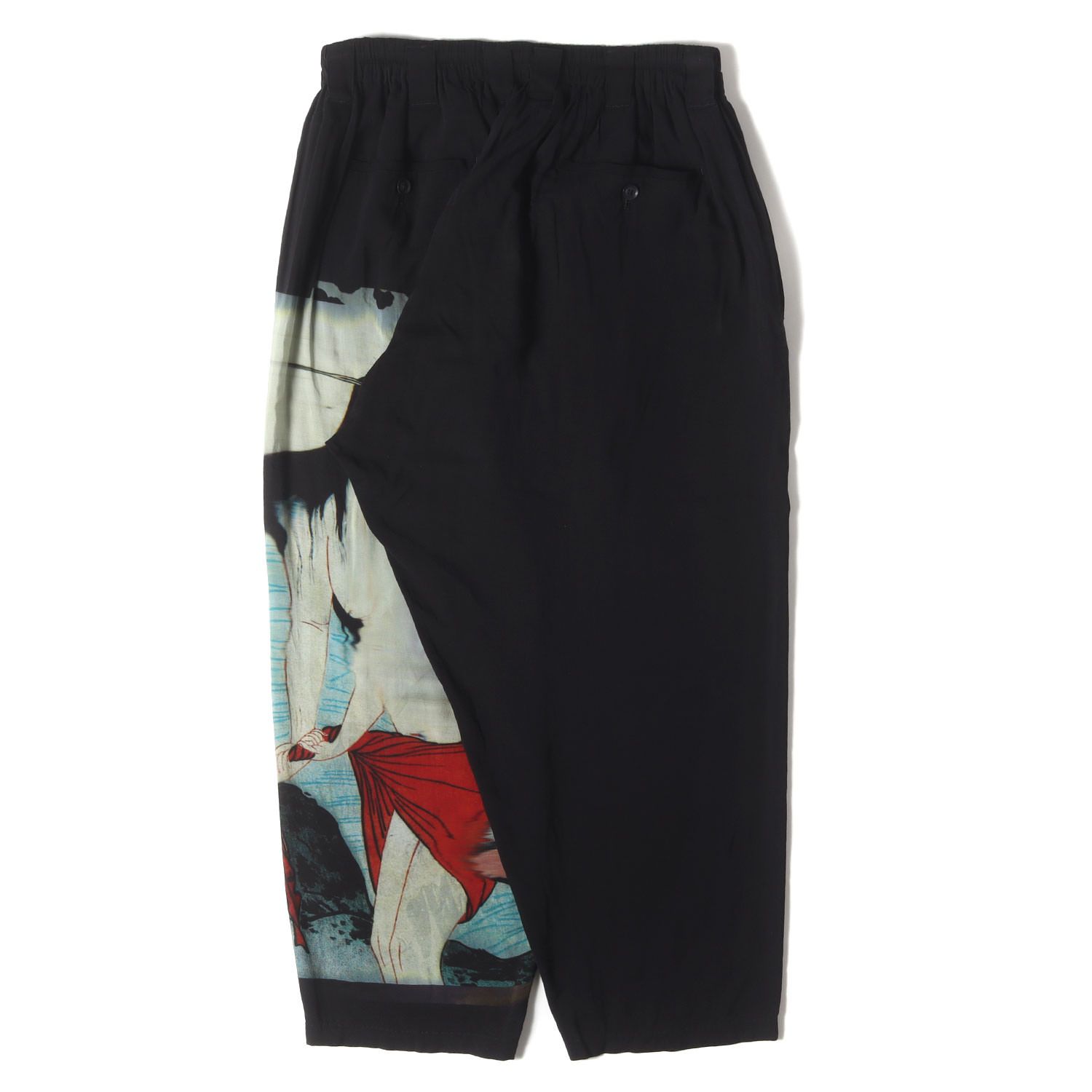 Yohji Yamamoto ヨウジヤマモト パンツ ブラック マルチカラー サイズ