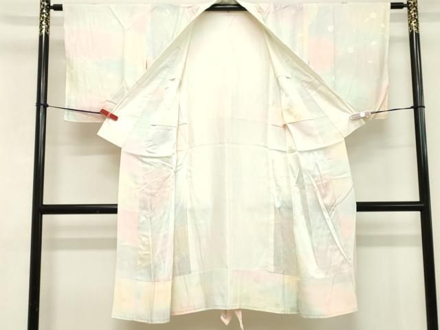 平和屋着物□長襦袢 無双仕立て 梅地紋 暈し染め 正絹 逸品 DABA5158cd