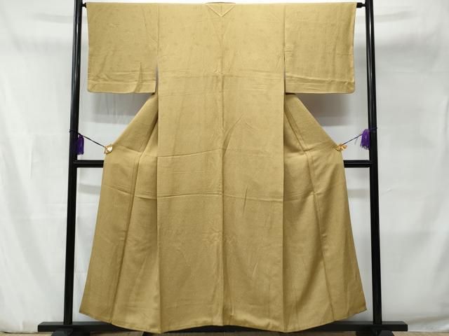 平和屋着物□上質な色無地 菊唐草地紋 桑染色 正絹 逸品 CABA7992fb