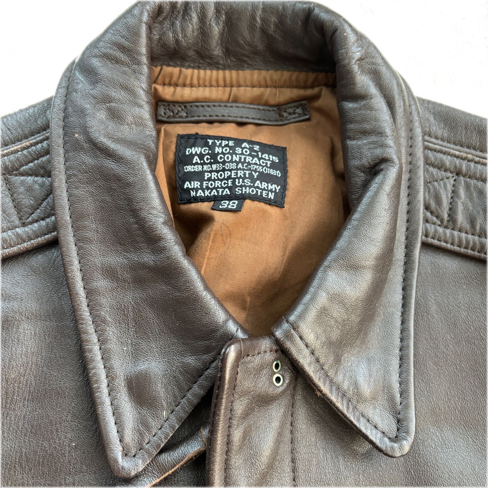 中田商店 NAKATA SHOTEN A-2 レザーフライトジャケット - メルカリ