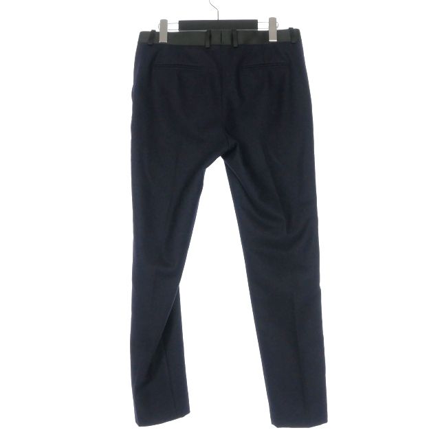 セリーヌ CELINE レザー切替 ウールテーパードパンツ スラックス 38